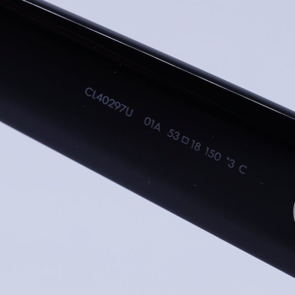 Celine CL40297U 01A Sunglasses Black Square Frame, Smoke Lenses - Picture 7 of 9